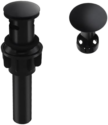 Matte Black Sink Drain with Overflow