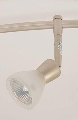 10 ft flexible monorail lighting kit with 5 adjustable frosted glass fixtures