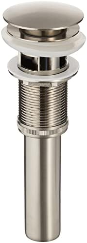 Kraus Pop-Up Drain with Overflow Satin Nickel 175 Drain Black