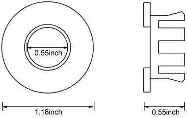 HOYOJU Sink Basin Trim Overflow Brass Insert 2 PCS