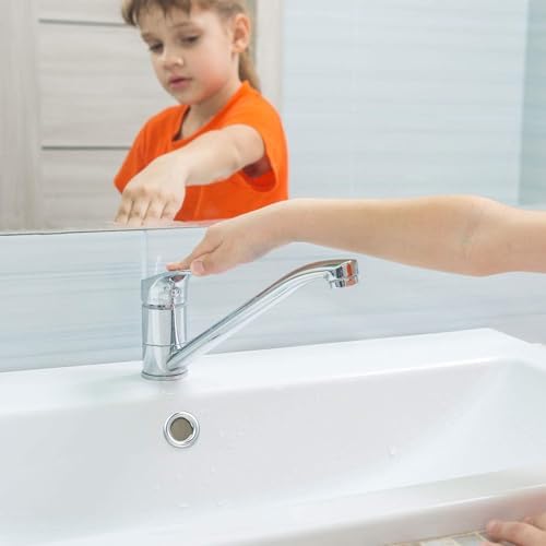 Premium Plastic Sink Overflow Cover - Modern Force-Quarter Drain in Home Bathroom
