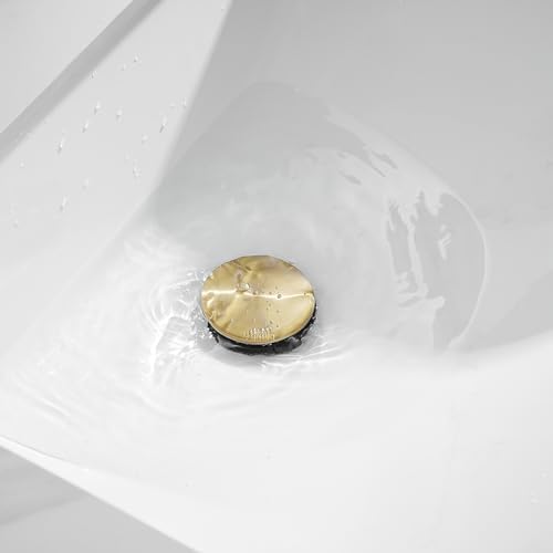 BWE Gold Bathroom Drain Stopper Overflow-Opening Design