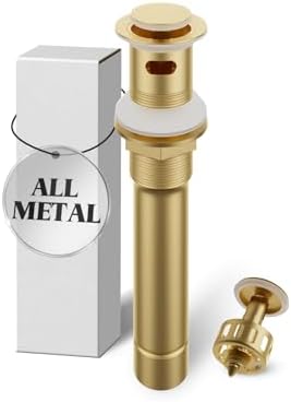 PhiestinaStainless Steel Bathroom Sink Drain with Strainer Basket