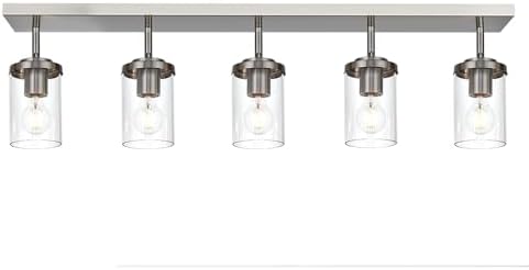 BONLICHT Modern 5-Light Adjustable Ceiling Light with Brushed Nickel