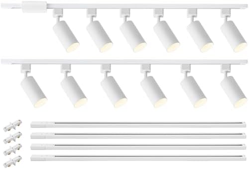 VANoopee 12 Light GU10 LED Track Lighting Kit for Kitchen Ceiling