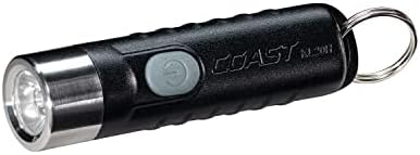 Coast KL20R 380 Lumen EDC Rechargeable Lightweight LED Keychain Flashlight Black