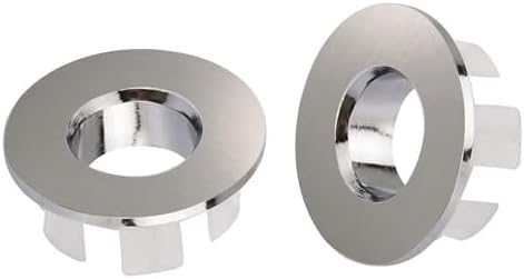 BWE Brushed Nickel Sink Basin Trim Overflow Cover Set of 2
