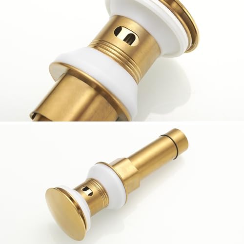 BESy Brushed Gold Bathroom Sink Drain Stopper