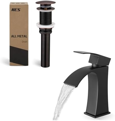 KES All Metal Oil Rubbed Bronze Bathroom Sink Drain Rustproof Long-Lasting