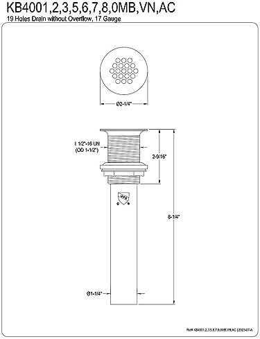 Fauceture Kingston Brass Grid Drain Faucet