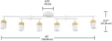 Cozy 6-Light Track Bar with Adjustable Pivoting Heads