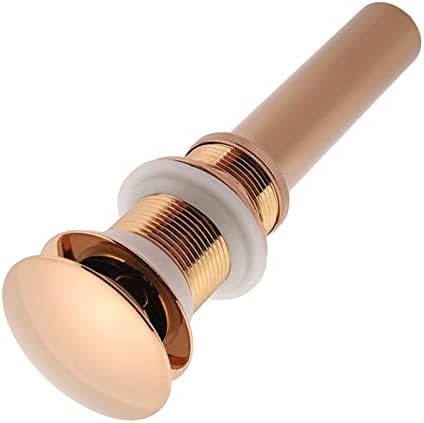 Garosa Sink Drain Rose Gold - Smooth Button No Overflow