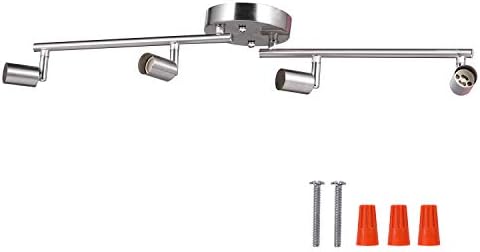 Versatile Track Lighting Kit - 4 Lighting Heads with Adjustable Arms for Home