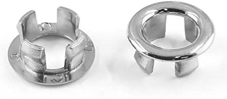 Bathrooms Replace 2PCS Sink Overflow Ring Durable Easy to Install Silver