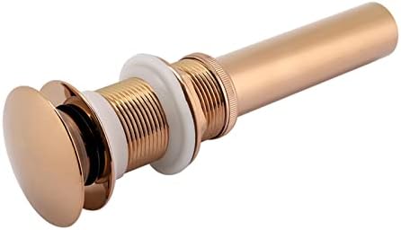 Garosa Sink Drain Rose Gold - Smooth Button No Overflow