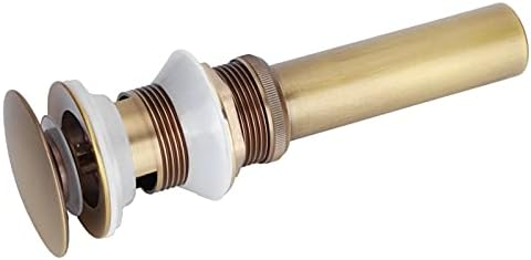 Non-Overflow Brass Sink Drain Stopper Prevent Flooding Easy to Install