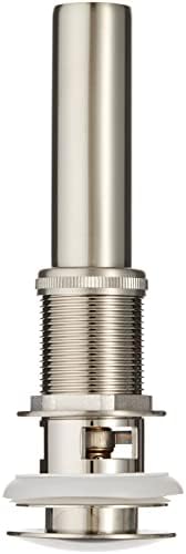 Kraus Pop-Up Drain with Overflow Satin Nickel 175 Drain Black