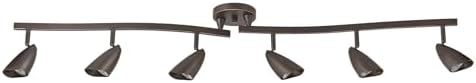 Globe Electric 59376 Grayson 6 Light Adjustable S Shape Track Lighting