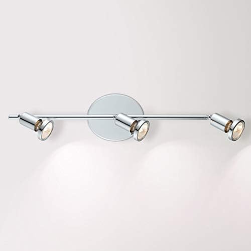3-Light Chrome Track Light Modern Contemporary Iron