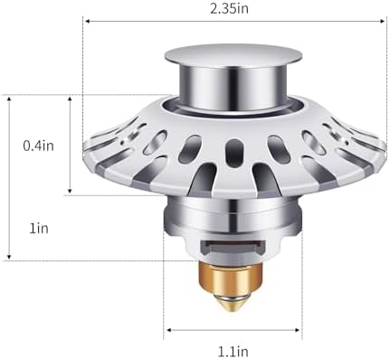 AUPHTIR 50 Upgraded Universal Bathroom Sink Stopper with Anti-Clogging Feature
