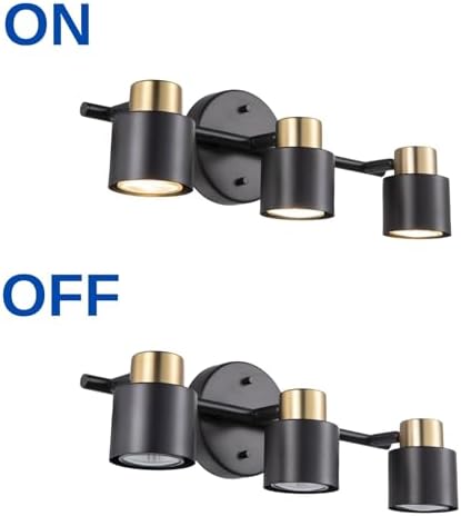3 Light Track Lighting Kit with Matte Black Brass Finish