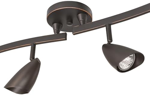 Globe Electric 59376 Grayson 6 Light Adjustable S Shape Track Lighting