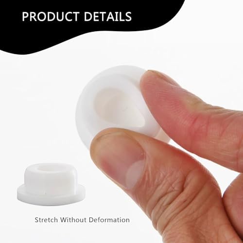 4PCS Rubber Sink Overflow Drain Cover White Universal Size