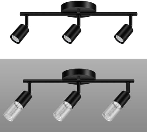 10-Word Smart Ceiling Track Light Black by BoostArea