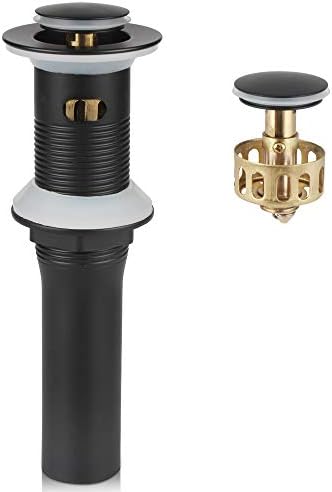 Detachable Basket Pop Up Drain Stopper Black