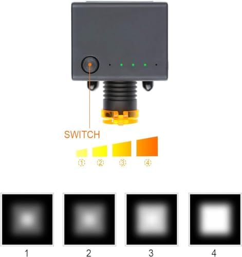Adjustable LED Flashlight with Optical Filter