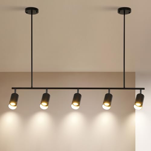 KokaiZeeKi Modern Black 5-Light Adjusted Track Pendant