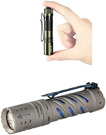 E70 EDC Flashlight Bundle Titanium 3x519A LED rej 1500 lumens