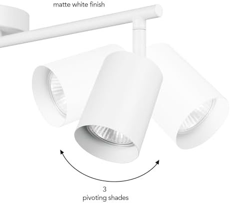 Globe Electric 21 3-Light Track Lighting with Pivoting Shades
