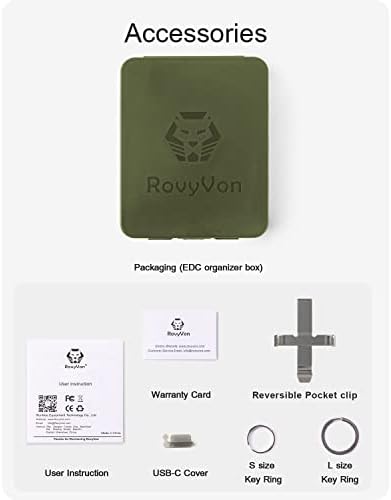 RovyVon E1 Hybrid Battery Flashlight