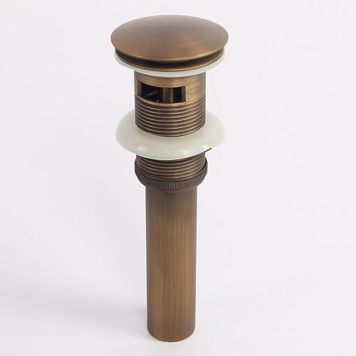 Wellsum Bathroom Faucet Vessel Vanity Sink Large Pop Up Drain Stopper with Overflow