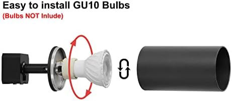 Modern Kitchen Track Lighting Kit with 12 GU10 LED Lights