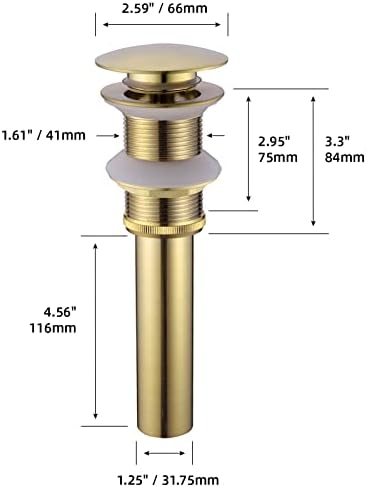 Sturdy Pop Up Sink Drain for Bathroom