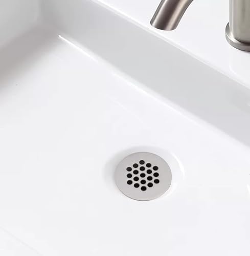 ZM Grid Drain Strainer Assembly with Overflow for Bathroom Sink Chrome Finish