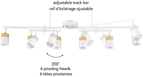 Cozy 6-Light Track Bar with Adjustable Pivoting Heads