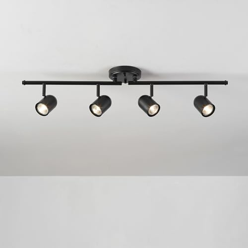 Globe Electric Roland 4-Light Foldable Track Lighting Matte Black