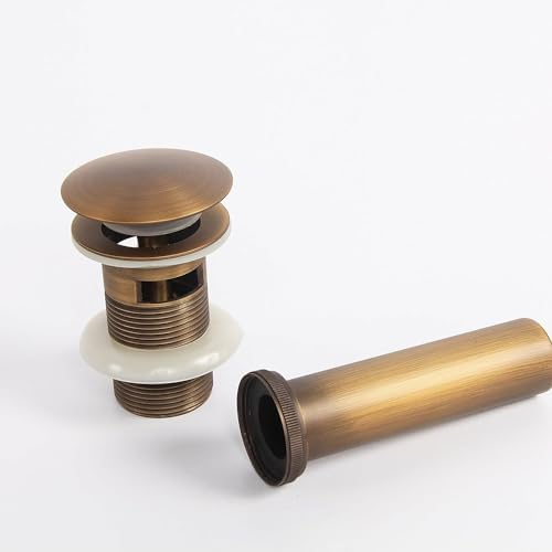 Wellsum Bathroom Faucet Vessel Vanity Sink Large Pop Up Drain Stopper with Overflow