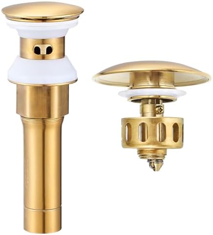 BESy Brushed Gold Bathroom Sink Drain Stopper