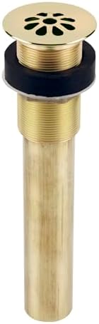 SinkSense 15 Grid Sink Drain in Satin Gold No Overflow