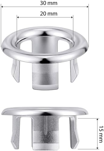 Premium Plastic Sink Overflow Cover - Modern Force-Quarter Drain in Home Bathroom