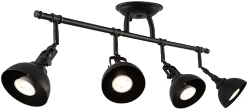 Kira Home Industrial 4-Light Track Lighting with Adjustable Heads