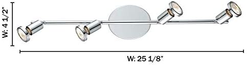 Wall Track Light Chrome Finish Modern Contemporary Iron