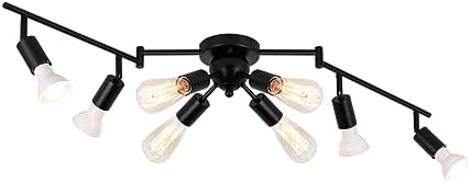 Mirrea 35 ft 4-Light Black Track Lighting Kit with Rotating Heads