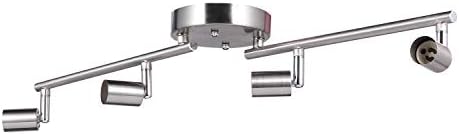 Versatile Track Lighting Kit - 4 Lighting Heads with Adjustable Arms for Home