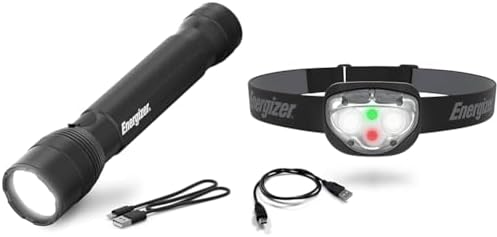 Energizer TacR-1000 Rechargeable Tactical Flashlight - Bright IPX4 Waterproof