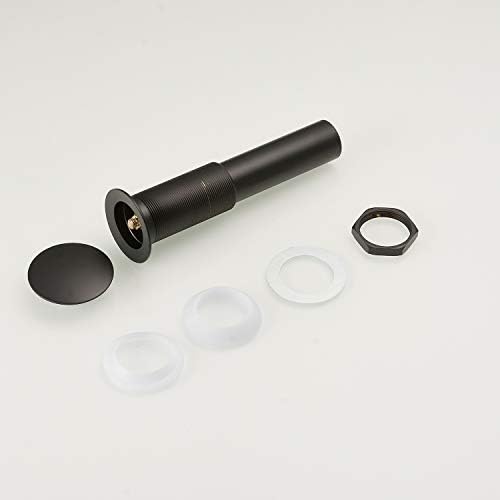 Matte Black Faucet Vessel Sink Stopper - No Overflow Push Seal Design